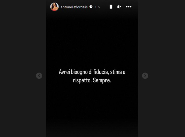 Lo screenshot della storia pubblicata da Antonella. (Foto: Instagram) - Metropolinotizie.it