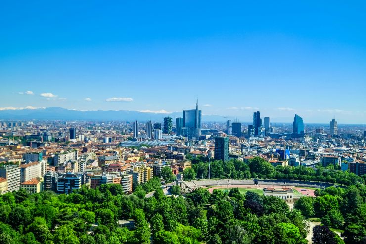 Vista della città di Milano